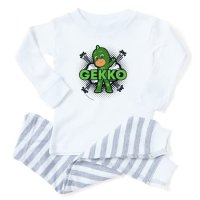 CAFEPRESS PJ MASKS GEKKO 하프톤 베이비 파자마