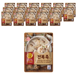 오뚜기 오즈키친 전복죽 450g 18개입 HACCP 전자레인지 2분30초 간편 조리 식사대용 영양죽 즉석죽 파우치