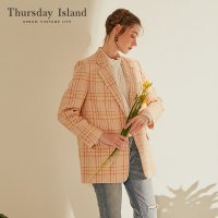 써스데이아일랜드 Thursday Island 여성 싱글여밈 체크자켓 T212MJK139W