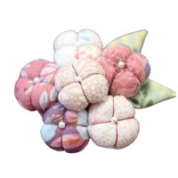 GHSHOP 브로치 자수 스타터 키트 바느질 공예 꽃 코사지  5cm  코튼  핑크
