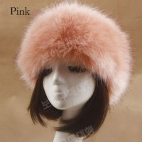 김채원털모자 러시아 샤프카 우샨카 귀덮는 밍크 여성 방한 모자  분홍색