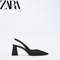 ZARA 자라 슬링백 청키힐 슈즈 265 42