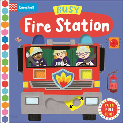 Busy Fire station : Push Pull Slide