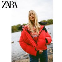 ZARA 자라 워터프루프 숏패딩 레드점퍼 KR 44