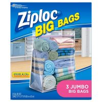 SC존슨 Ziploc 의류 담요용 지퍼팩 점보 3개입 습기