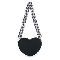 HEART BAG CHEKERBOARD BK