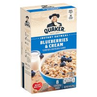 퀘이커 인스턴트 오트밀 블루베리 앤 크림 30g x 8팩 귀리 시리얼 Oatmeal