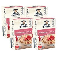 퀘이커 인스턴트 오트밀 딸기 크림 30g x 40팩 홀그레인 귀리 시리얼 Oatmeal