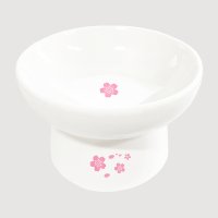 PEDISON 페디슨 고양이밥그릇 세라믹 도자기식기 푸드볼 벚꽃