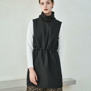 [에임스윙] 터틀넥 자카드 원피스(블랙) _ Turtleneck jacquard Onepiece(Black)