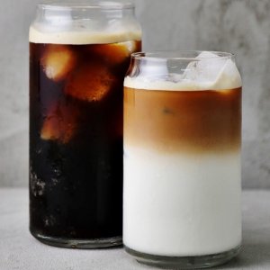 비어캔 글라스(460/590ml),카페 유리컵 맥주 에이드 아이스커피 유리잔