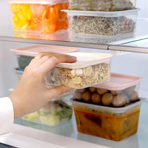 가쯔 심플쿡 냉동밥 도시락통 사각 전자렌지용기400ml 8개