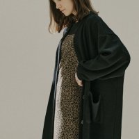 아방 Oversize Long Knit Cardigan - FA22-CD001