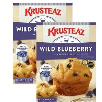 크러셔 크러스티즈 와일드 블루베리 머핀믹스 Crusher Krusteaz Wild Blueberry Muffin Mix 485g 2팩