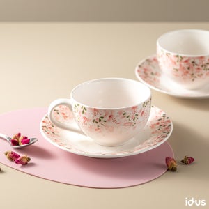 진달래  카푸치노잔세트 대용량컵 라떼잔, 도도세라믹(DoDoCeramic)