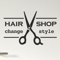 hair shop change style 가위 미용실 인테리어 스티커 코이핀즈