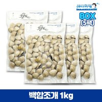 냉동 백합조개 1kg 5봉 4/60 베트남산 백합  5개