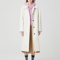 럭키마르쉐 Semi-Oversized Trench Coat QWCAX23111IVX