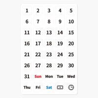 일자 고무자석 3P 날짜 요일 숫자 자석 마그넷