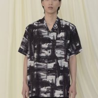 아이멀크 프린트오픈카라셔츠 OPEN COLLAR SHIRTS KFW2203