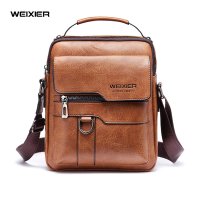 남성사무용 서류가방 WEIXIER 남자 크로스백 가죽숄더백 서류가방 Crossbody