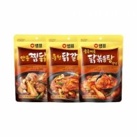 샘표 닭요리 양념 세트 10팩 안동찜닭 춘천닭갈비 닭볶음탕