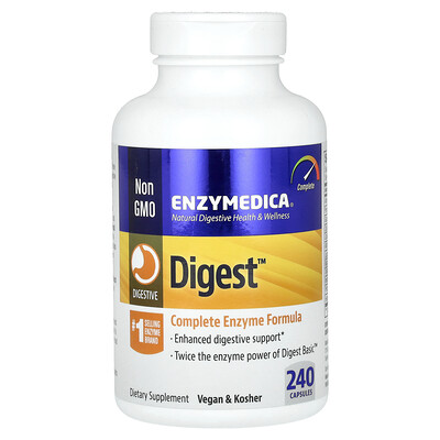 엔자이메디카 Enzymedica Digest 컴플리트 <b>엔자임</b> 포뮬라, 캡슐 240정