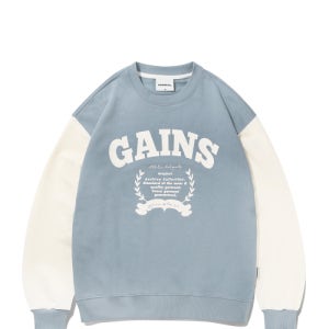 [게인스보로] 로럴골든 배색 크루넥_블루 GA026MIXBL