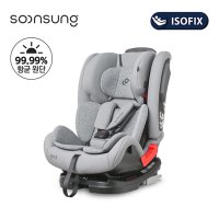 순성 브릭 토들러 주니어 카시트 ISOFIX 클라우드 그레이 / 선쉐이드+컵홀더+킥매트