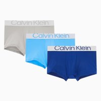 Calvin Klein Underwear CALVIN KLEIN UNDERWEAR 남성 리컨시더드 스틸 마이크로 3PK 로우라이즈 트렁크 NB3074C7T