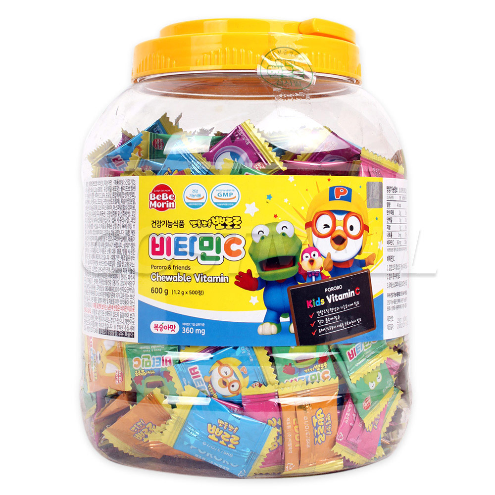 뽀롱뽀롱 뽀로로 <b>비타민C</b> 복숭아맛 1.2g x 500캡슐