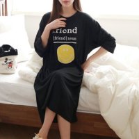 봄 원피스 여성 실내복 면 잠옷 임산부 휴양지 라인ab