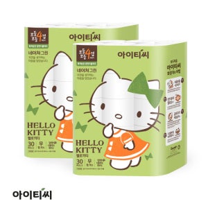 헬로키티 4겹 네이처그린(20m)화장지 30롤x2팩(60롤) TV상품