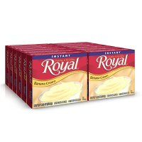 Royal 인스턴트 푸딩 디저트 믹스 바나나 크림 지방 프리 52 5g 12개입