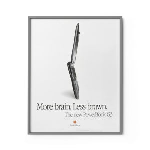 Apple Powerbook G3 ’More Brain. Less brawn’ Original Poster