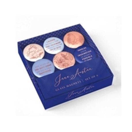Jane Austen: Glass Magnet Set (Set of 6) (Glass Magnet Set (Set of 6))