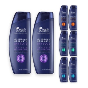 [1+1] 헤드앤숄더 클리니컬 스트렝스 400ml x 2통 세트 지성용 지루성 건성 민감성 두피 전용 비듬/오일 컨트롤 샴푸