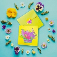 구아빠스튜디오 Flower Basket Blank Card