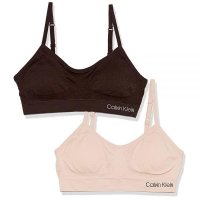 미국직구 Calvin Klein 캘빈클라인 CK 여아용 심리스 크롭 브라렛 버베이 커피