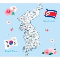 우리나라지도현수막 한반도 -027