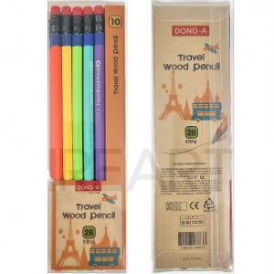 4000 동아 트래블 우드 연필 1팩 (10자루) - 2B