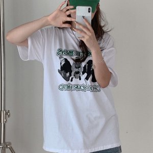 [무료배송]  [UNISEX] 로컬 보이즈 힙 반팔티 나염 프린트 남녀공용오버핏 박스 티셔츠