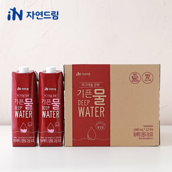 <b>자연드림</b> 마그네슘강화 기픈물 1,000ml x (12개입)