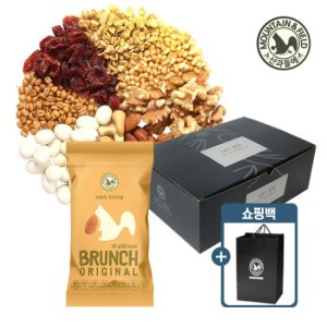 [산과들에] 실속 한줌견과 브런치오리지널 50봉 선물세트+쇼핑백