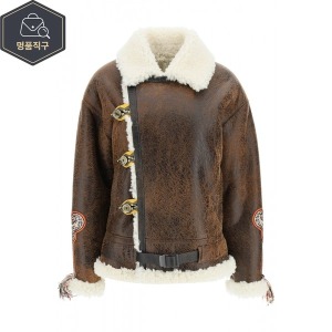 에트로 에트로 에스닉 자수가 있는 시어링 여성 가죽 자켓 FW22 <b>13484</b> 9515