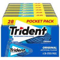 트라이던트 미국 Trident 오리지널 껌 포켓 28스틱 6개입 맛이오래가는껌