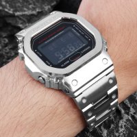 솔리드 스테인레스 스틸 G-SHOCK C asio DW-5600 수정 금속 시계 스트랩 발 DW5600 GW-B5600 GW-M5610