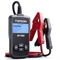 라돈측정기 자동차 배터리 테스터 12V 크랭크 충전 서킷 분석기 도구 TOPDON-BT50 100-2000CCA