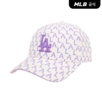 MLB 클래식 모노그램 파스텔 언스트럭쳐 볼캡 LA VIOLET