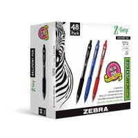 Zebra Pen Z-Grip 접이식 볼펜 미디엄 포인트 1 다양한 비즈니스 - 48피스